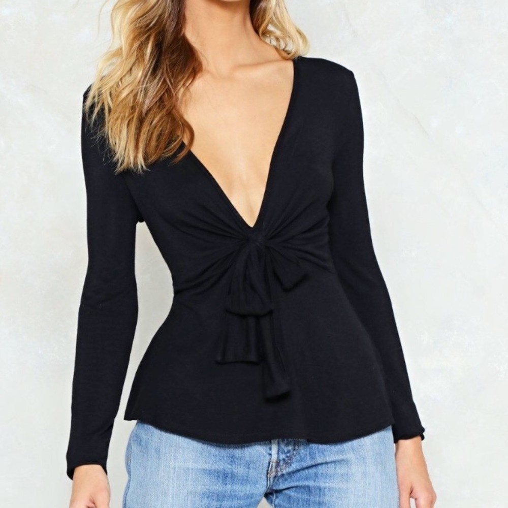 Nasty Gal Front Lace Top